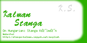 kalman stanga business card